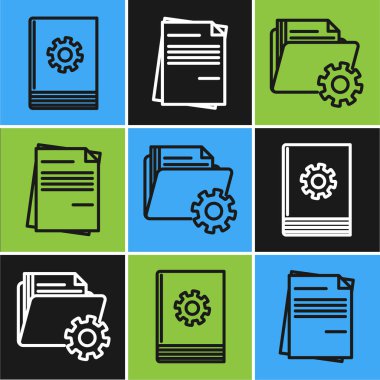 Satır Kullanıcı Kılavuzu, Dizin ayarlarını dişliler ve Dosya belgesi simgesi ile ayarla. Vektör