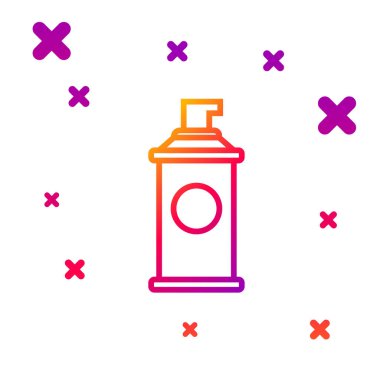 Color line Shaving gel foam icon isolated on white background. Shaving cream. Gradient random dynamic shapes. Vector Illustration