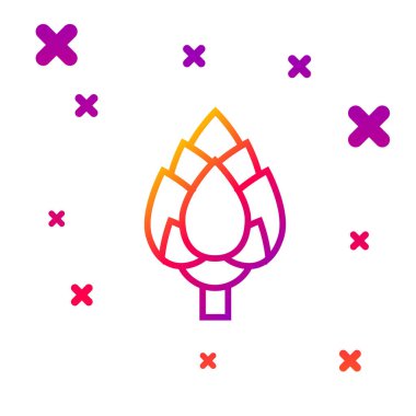 Renk çizgisi Sekme simgesi beyaz arkaplanda izole edildi. Kademeli rastgele dinamik şekiller. Vektör İllüstrasyonu