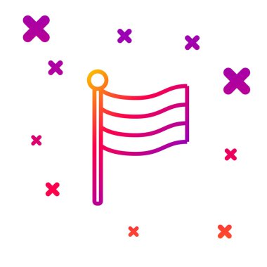 Beyaz arka planda izole edilmiş renkli Ulusal Almanya bayrağı simgesi. Kademeli rastgele dinamik şekiller. Vektör İllüstrasyonu