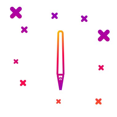 Beyaz arkaplanda renk çizgisi simgesi izole edildi. Kademeli rastgele dinamik şekiller. Vektör İllüstrasyonu