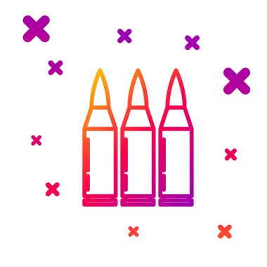 Renk çizgisi kurşun simgesi beyaz arkaplanda izole edildi. Kademeli rastgele dinamik şekiller. Vektör İllüstrasyonu