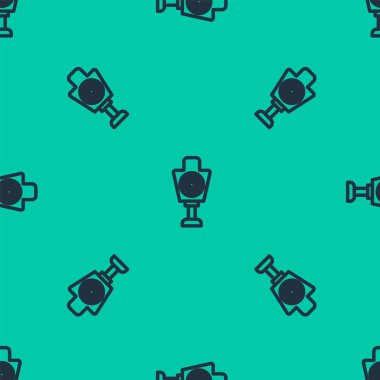 Mavi çizgi insan hedef sporu yeşil arka planda izole edilmiş ikonu vurmak için. Atış mesafesi ya da atış mesafesi için sayıları olan temiz bir hedef. Vektör İllüstrasyonu