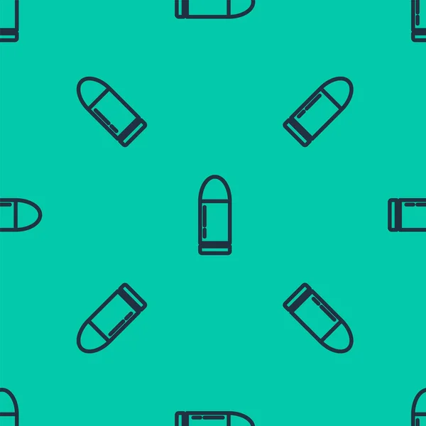 Blue line Bullet icon isolated seamless pattern on green background. Vector Illustration — ストックベクタ
