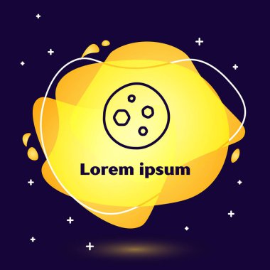 Koyu mavi arka planda izole edilmiş çikolatalı kurabiye ya da bisküvi. Sıvı şekilli soyut pankart. Vektör İllüstrasyonu