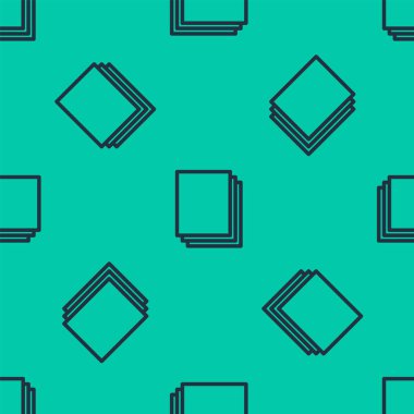 Mavi çizgi, temiz kağıt simgesi, yeşil arka planda kusursuz desen izole etti. Dosya simgesi. Kontrol listesi simgesi. İş konsepti. Vektör İllüstrasyonu