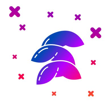 Beyaz arkaplanda Çin fal kurabiyesi ikonu var. Geleneksel Asya. Kademeli rastgele dinamik şekiller. Vektör İllüstrasyonu