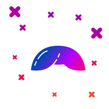 Beyaz arkaplanda Çin fal kurabiyesi ikonu var. Geleneksel Asya. Kademeli rastgele dinamik şekiller. Vektör İllüstrasyonu