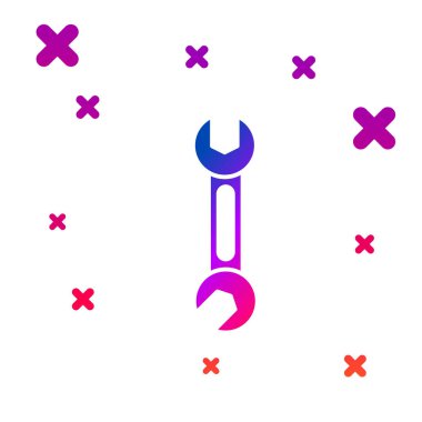 Renk Anahtarı simgesi beyaz arkaplanda izole edildi. Anahtar simgesi. Kademeli rastgele dinamik şekiller. Vektör İllüstrasyonu