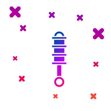 Renk Şok emici simgesi beyaz arkaplanda izole edildi. Kademeli rastgele dinamik şekiller. Vektör İllüstrasyonu