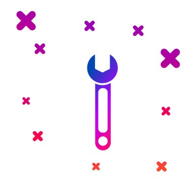 Renk Anahtarı simgesi beyaz arkaplanda izole edildi. Anahtar simgesi. Kademeli rastgele dinamik şekiller. Vektör İllüstrasyonu