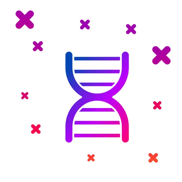 흰색 배경에 분리 된 컬러 DNA 심볼 아이콘입니다. 무작위 동적 형태의 변화입니다. 벡터 일러스트 — 스톡 벡터