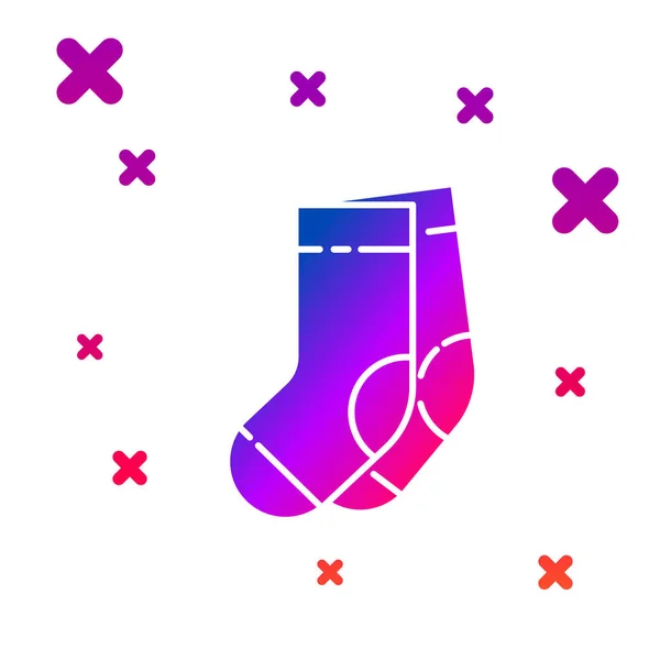 Icône Chaussettes couleur isolée sur fond blanc. Formes dynamiques aléatoires de gradient. Illustration vectorielle — Image vectorielle