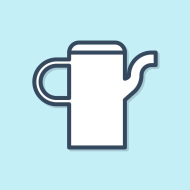 Mavi çizgi Sulama, mavi arka planda yalıtılmış simge olabilir. Sulama sembolü. Vektör İllüstrasyonu