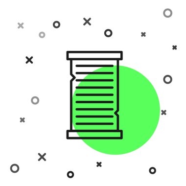 Siyah çizgi Noel dilek listesi şablonu beyaz arka planda izole edilmiş. Vektör İllüstrasyonu