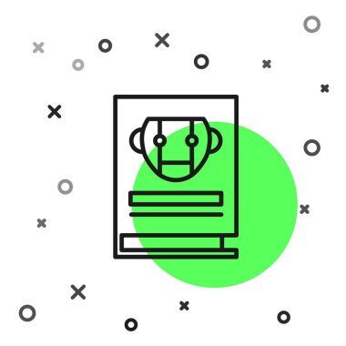 Siyah çizgi Kullanıcı elle simgesi beyaz arkaplanda izole edildi. Kullanıcı rehberi kitabı. Talimat işareti. Kullanmadan önce oku. Vektör İllüstrasyonu