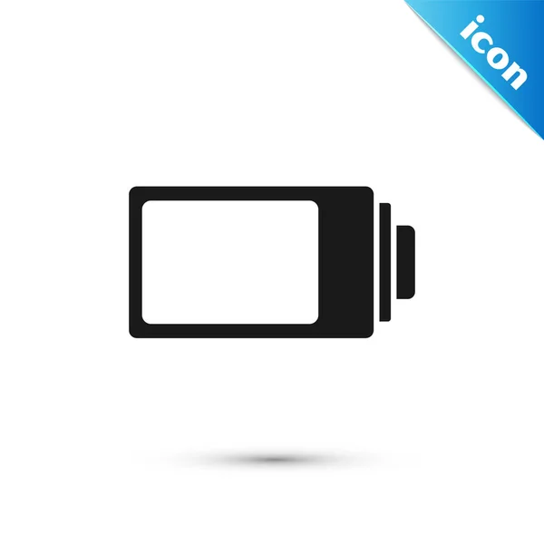 Black Battery charge level indicator icon isolated on white background. Vector Illustration — Stock Vector