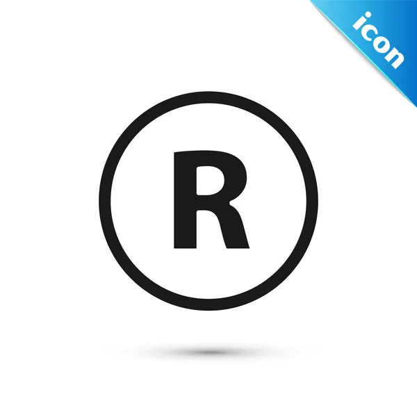 Black Registered Trademark icon isolated on white background. Vector Illustration — Stock Vector