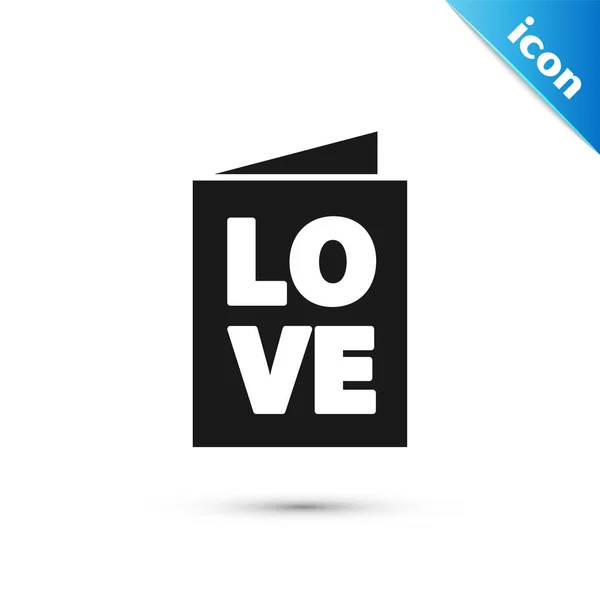 Black Valentines party flyer icône isolée sur fond blanc. Modèle d'affiche de célébration pour invitation ou carte de vœux. Illustration vectorielle — Image vectorielle