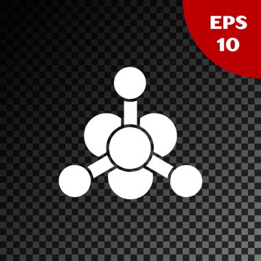 Beyaz Bakteri simgesi, şeffaf koyu arkaplanda izole edilmiş. Bakteriler ve mikroorganizmalar, sebep olan mikroorganizma hastalıkları, hücre kanseri, mikrop, virüs, mantar. Vektör İllüstrasyonu