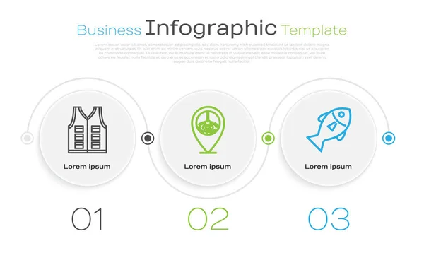 布线钓鱼夹克,定位钓鱼和钓鱼. 业务信息模板。 B.病媒 — 图库矢量图片