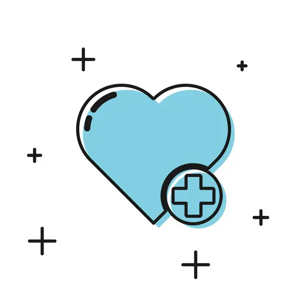 Zwart Hart pictogram geïsoleerd op witte achtergrond. Romantisch symbool gekoppeld, meedoen, passie en bruiloft. Valentijnsdag symbool. Vector Illustratie — Stockvector