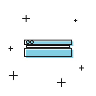 Siyah Oyun konsolu simgesi beyaz arkaplanda izole edildi. Vektör İllüstrasyonu