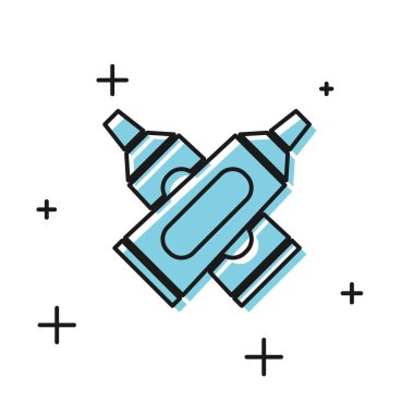 Beyaz arkaplanda siyah çapraz diş macunu ikonu izole edilmiş. Vektör İllüstrasyonu