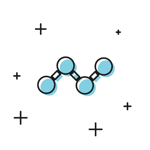 Icona Black Share isolata su sfondo bianco. Condivisione, pittogramma di comunicazione, social media, connessione, rete, distribuzione. Illustrazione vettoriale — Vettoriale Stock