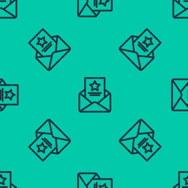 Mavi çizgi. Tutuklama emri simgesi, yeşil arka planda kusursuz desen tespit etti. Belgeli polis rozeti. Arama emri, polis raporu, mahkeme celbi. Adalet kavramı. Vektör İllüstrasyonu