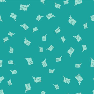 Yeşil arkaplanda, ekran simgesinde Green Online alışveriş, izole edilmiş, pürüzsüz kalıp. Konsept e-ticaret, e-ticaret, online iş pazarlama. Vektör İllüstrasyonu