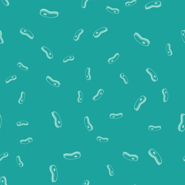 Yeşil Biftek ikonu yeşil arka planda pürüzsüz desen izole etti. Vektör İllüstrasyonu