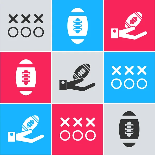 Set Planning Strategie Concept American Football Bal American Football Bal — Stockvector