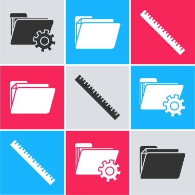 Dizin ayarlarını dişliler, Belge dizini ve Cetvel simgesi ile ayarla. Vektör