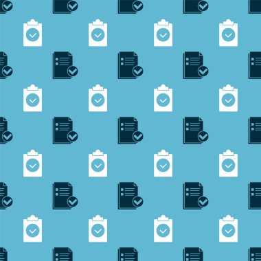 Belgeyi ve işaretlemeyi ve kusursuz desen üzerine tamamlanmış görevi ayarla. Vektör