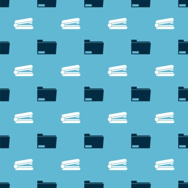 Belge klasörünü ve ofis zımbasını kusursuz desene ayarla. Vektör