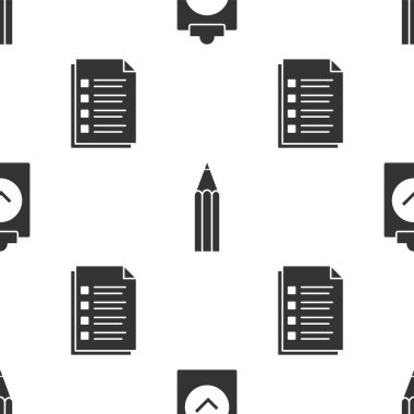 Tamamlanmış görev, Kalem ve Dosya belgesini pürüzsüz desen üzerine ayarla. Vektör