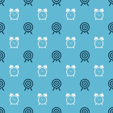 Hedef ve Alarm saatini kusursuz desene ayarlayın. Vektör