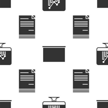 Bilgisayar monitörünü grafik çizelgesi, tebeşir tahtası ve belgeyi pürüzsüz desen üzerine ayarla. Vektör