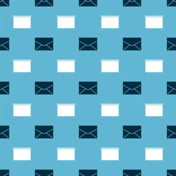 Set Envelop en Krijtbord op naadloos patroon. Vector — Stockvector