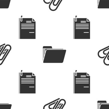 Kağıt atacı, Belge dizini, Dosya belgesi ve atacı pürüzsüz desen üzerine ayarla. Vektör