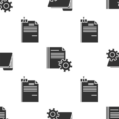 Dizin ayarlarını dişlilerle, Belge ayarlarını dişlilerle ve Dosya dokümanıyla ve klasör klipsini pürüzsüz desenle ayarla. Vektör