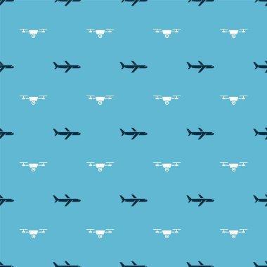 Uçak ve Drone 'u kamerayla kusursuz bir şekilde uçur. Vektör