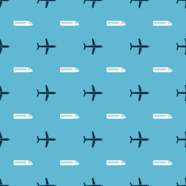 Uçak ve treni kusursuz bir şekilde ayarlayın. Vektör