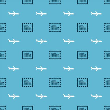 Posta pulunu, Kolezyum 'u ve Düzlem' i kusursuz bir kalıba sokun. Vektör