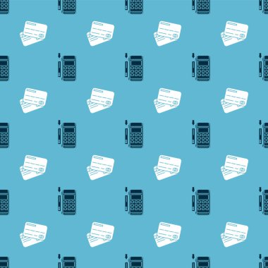 Pos terminalini eklenen kredi kartı ve kredi kartıyla kusursuz bir şablona ayarla. Vektör