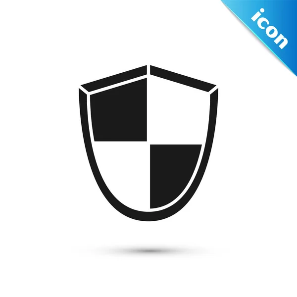 Icono Black Shield aislado sobre fondo blanco. Señal de guardia. Seguridad, seguridad, protección, concepto de privacidad. Ilustración vectorial — Archivo Imágenes Vectoriales