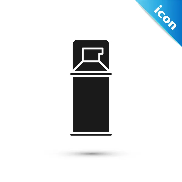 Black Shaving gel foam icon isolated on white background. Shaving cream. Vector Illustration — Stock Vector