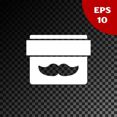 Beyaz Krem veya losyon kozmetik kavanoz simgesi şeffaf koyu arka plan izole. Erkekler için vücut bakım ürünleri. Vektör İllüstrasyonu