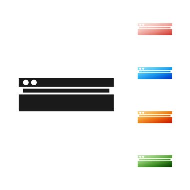 Siyah Oyun konsolu simgesi beyaz arkaplanda izole edildi. Simgeleri renklendirin. Vektör İllüstrasyonu